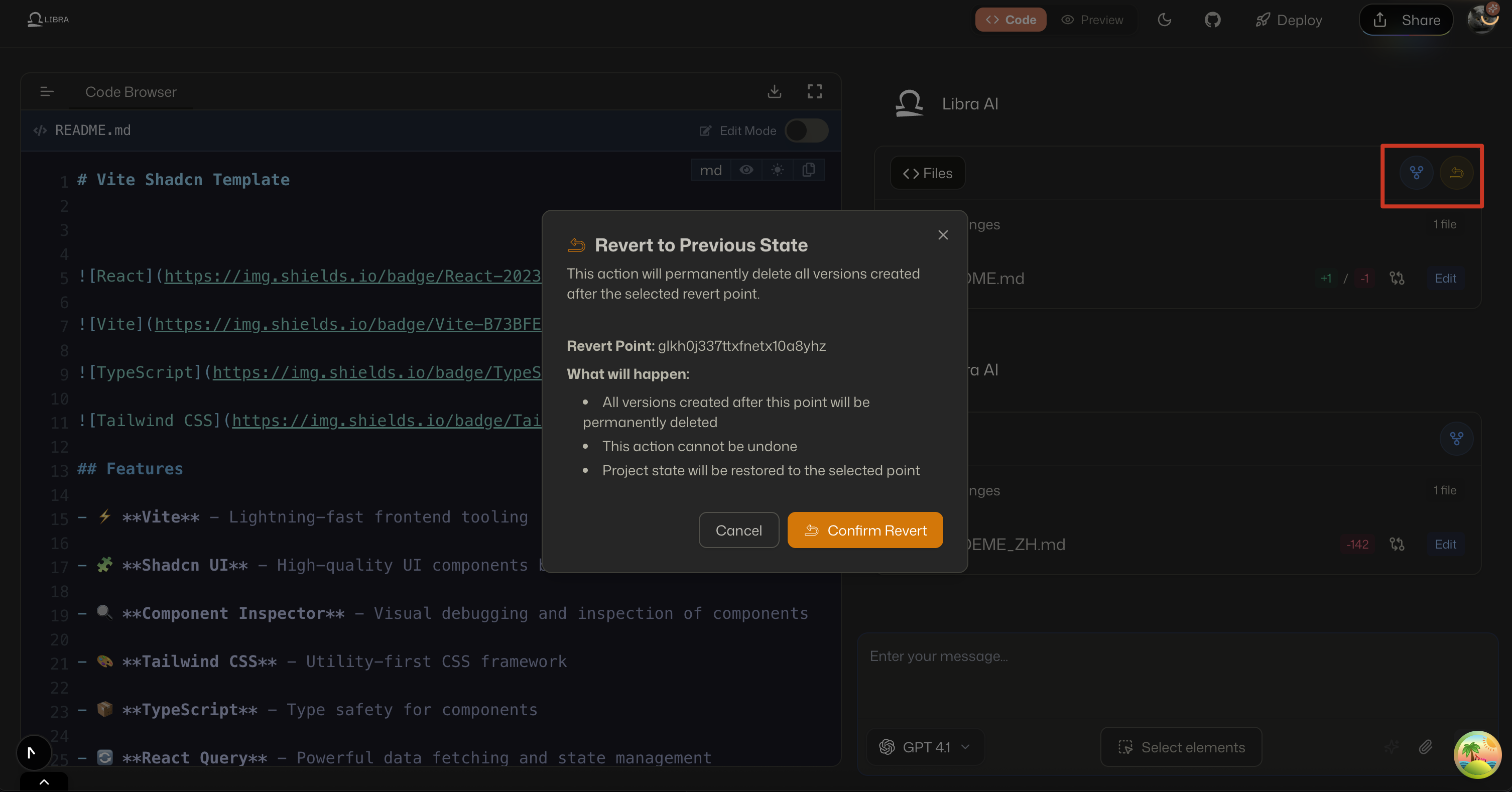 Rollback to Previous Version